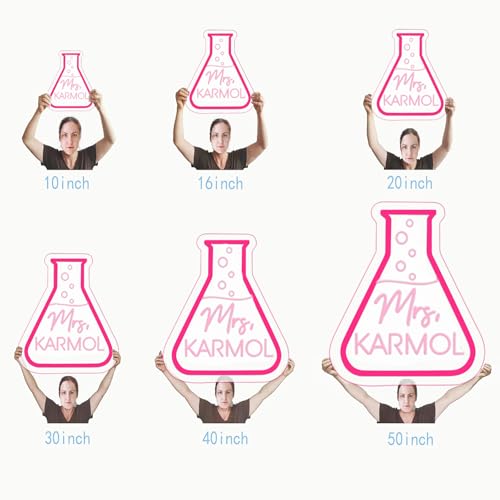 Image of Custom Neon Signs Personalized Name Science Teacher Chemistry Beaker LED Neon Light Science Classroom Wall Decor Professor Gift Teacher Back to School Sign