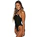 JOLYN Brandon Onesie - Fixed Back Women's Athletic One Piece Swimsuit, Medium-Full Coverage Bathing Suit for Competitive Swimming, Water Polo, Lifeguarding, Paddling, 28, Black