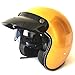 Casco Moto per Adulti Retro Aperto personalità Moda Glitter Oro Vintage Jet Pilot Scooter Elettrico Ciclomotore Caschi 3/4 Certificato DOT/ECE (55-64cm)