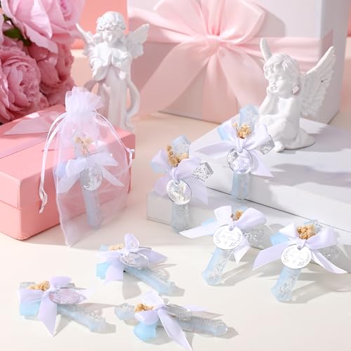 Imanes decorativos cruz para bautizo, pack 12 piezas miniatura 2