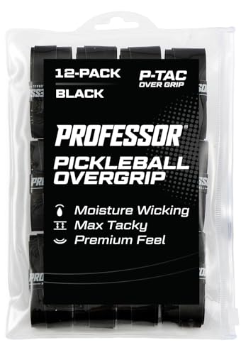 Professor Pickleball P-Tac Overgrip Black - 12 Pack