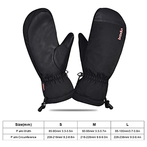 yeacher Luvas de esqui de inverno Luvas quentes à prova de vento e luvas à prova d'água com tela se