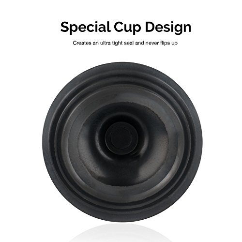 Desentupidor de vaso sanitário Neiko resistente de todos os ângulos, 60166A, Embalagem com 1, Preto,