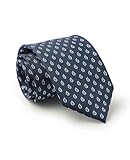 THE SAVILE ROW COMPANY LONDON Men's Luxury Silk Tie Necktie - Blue Paisley