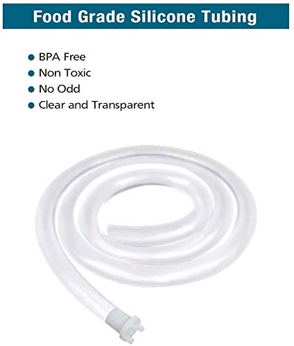 Replacement Silicone Tubing Hose for Water Bottle Pump, High Compatibility stainless steel tube for Most Electric USB Charging Automatic Drinking Water Pump, BPA Free