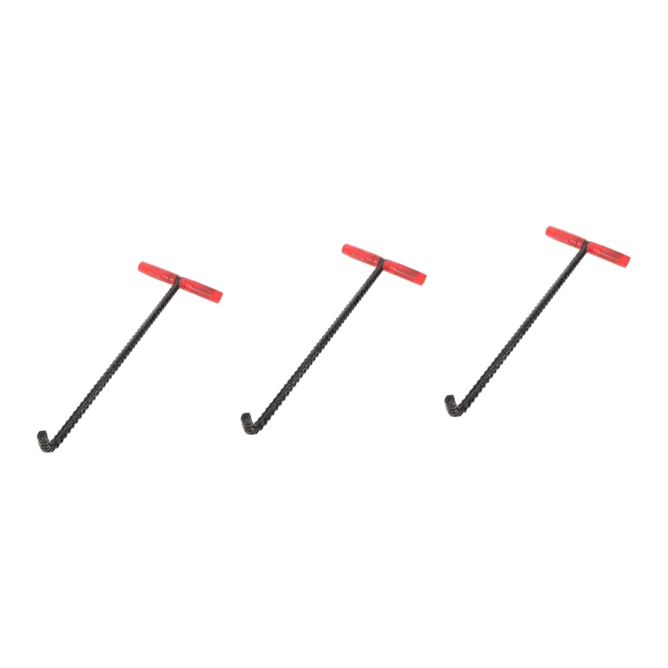 JECOMPRIS 3pcs Manhole Cover Hook Utility Hooks Manhole Lid Hook Lifting Hook Manhole Lid Puller Spring Puller Hook Sewer Hook Drain Hook Tool Hand Hook Tools Manhole Lid Lifter Rubber