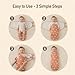 GLLQUEN BABY 3-Pack Organic Baby Swaddle Sleep Sacks for Newborn - Baby Swaddles 0-3 Months, Newborn Swaddling Sack, Rainbow & Sun, Infant Swaddle Blanket Wrap (Small/Medium)