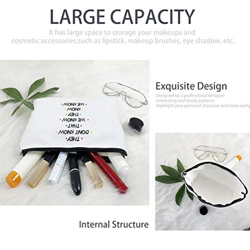 Funny Makeup Cosmetic Bag Friends Tv Show Cotton Zipper Pouch Travel Bag Toiletry Make-Up Case for Friends Fans Women Stoner Friend Bestie Birthday Gifts3