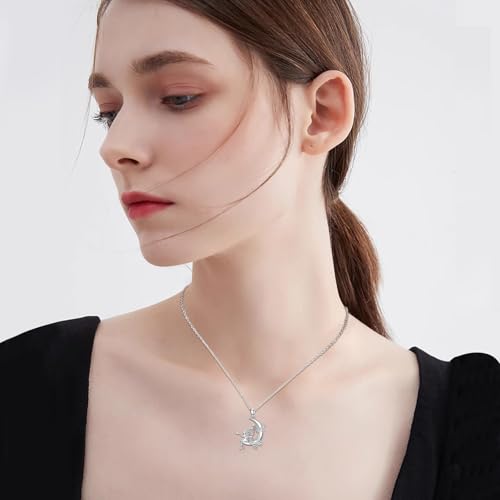 KoyeKei Fairy Necklace Gifts for Women 925 Sterling Silver Crescent Moon Pendant Fairy Butterfly Necklaces Angel Elf Jewelry Graduation Gifts for Daughter Wife Girlfriend Her by KoyeKei - Used condition - Image 5