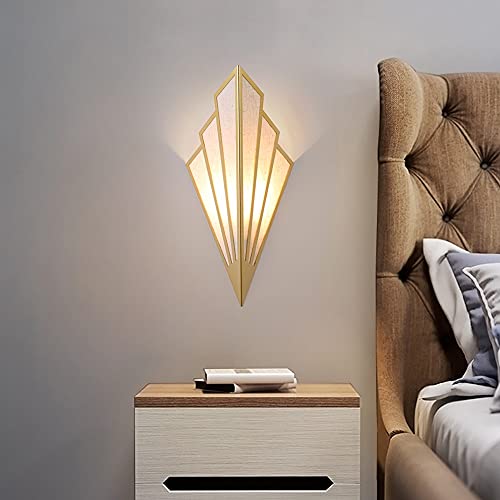 Appliques murales LED couloir escalier lampe de chevet moderne dorée E14 - 5