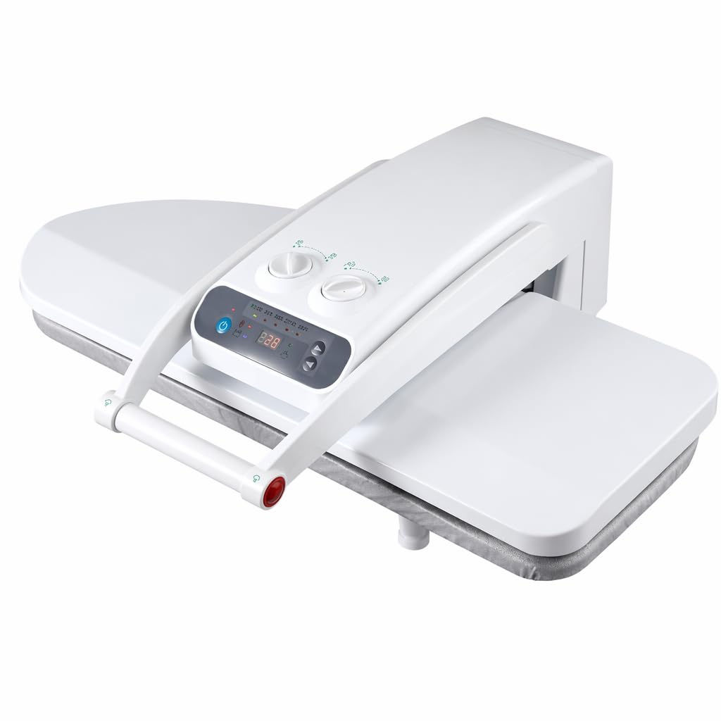 Pressa a vapore professionale da 1800 W per stiratura intensiva con serbatoio dellacqua di grandi dimensioni e piastra sovradimensionata per una cura efficiente del bucato.