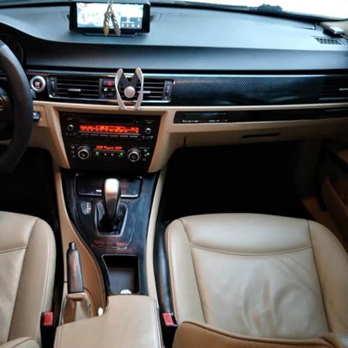 Panneau de commande carbone 5D BMW E90 : stickers de protection thermoformables - 7
