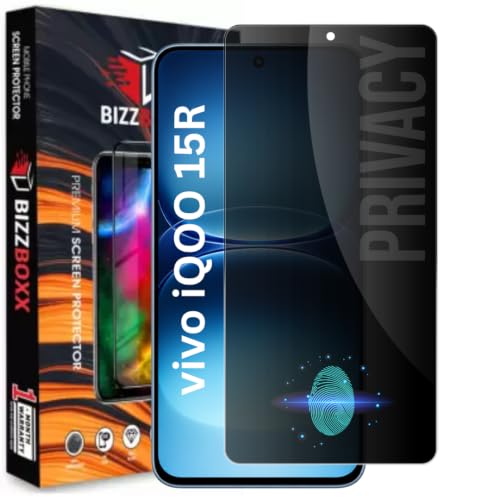 Image of Privacy Screen Guard For iQOO 15R - Anti-Spy Tempered Glass Gurad, Protect Sensitive Information, Privacy in Public, Fingerprint Working (iQOO /IQ 15 R - 6.59 inch) - Pack of 1