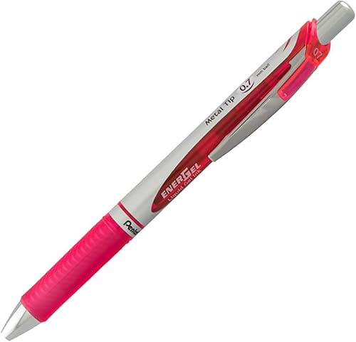 Miniatura 6 de Pentel EnerGel XM BL77 - Bolígrafo retráctil de tinta de gel líquido, 0.028 in, 54% reciclado, color rosa, paquete de 3