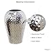 Hosley 10 Inch High Hammered Iron Vase - Handcrafted by Artisans Using Centuries-Old Hammer Pattern Techniques for Floral Arrangements Rustic Charm and Cultural Richness in Your Home Decor Embrace