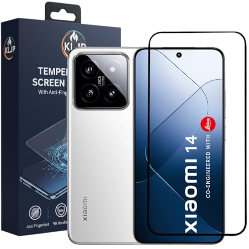 Image of Military-Grade Gorilla Tempered Glass For XIAOMI 14 With Installation Kit | Edge to Edge Coverage | Black