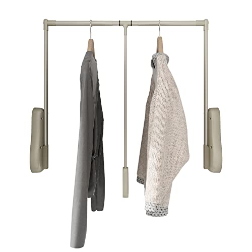 Tige de placard basculante à 120° idéale pour ranger les vêtements sans effort