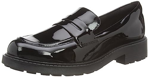Clarks Femme Orinoco2 Mocassin Penny, Noir Verni, 40 EU