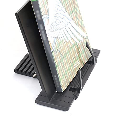 Soporte de libro portátil de metal y atril de lectura regulable para tableta 6
