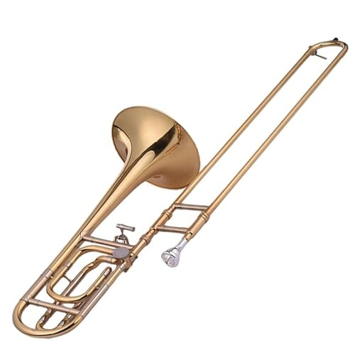 Trumpets para principiantes BB plano intermedio BB TENOR TROMBONA con gatillo F que incluye boquilla Carry Case Gloves Cleaning Tap