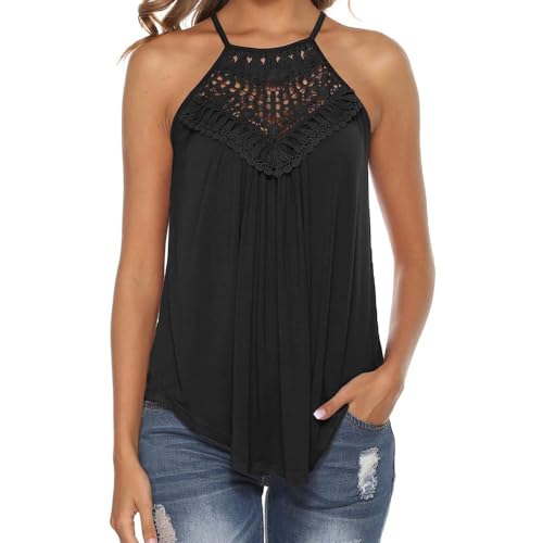 Débardeur femme dentelle chic halter pour un look d'été fluide et élégant