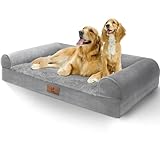 MASTERY MART Anti Anxiety Dog Beds for Large Dogs, Dual Side Dog Couch Chew Proof, Waterproof Dog Bed with Removable Cover and Nonskid Bottom-Grey- XL Size