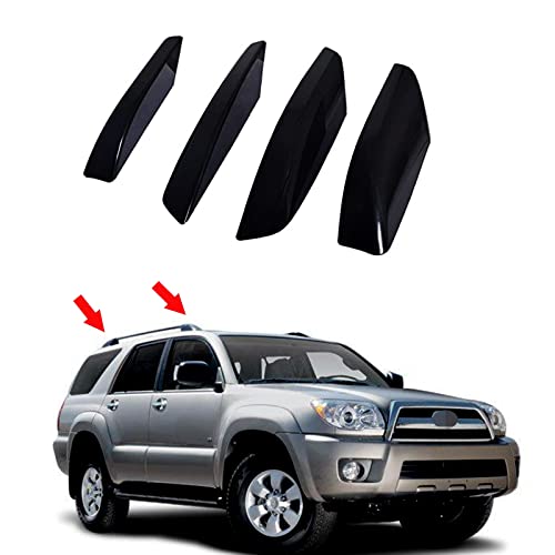 Tocatus Roof Cargo Rack Rail End Cover Shell Cap Trim for 2003-2009 Toyota 4Runner 4WD N210, Black,...
