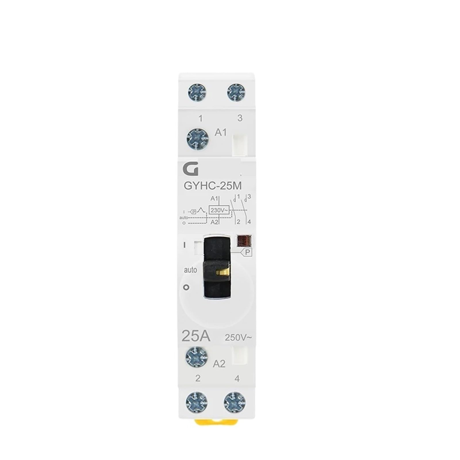 Contactor doméstico de control, Contactor Modular tipo carril Din, 2P, 16A, 20A, 25A, 2NO o 2NC, 220V(2P 25A 2NC 220V)