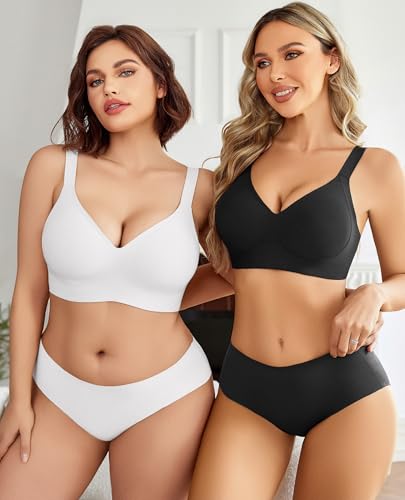 Image of Avidlove Wireless Bra for Women Seamless Push Up Full Coverage Bra Comfort Bralette Support Everyday Bra