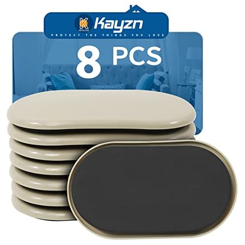 Furniture Slider, 3-1/2" x 6" Oval Heavy-Duty Furniture Movers, Reusable Carpet Sliders for Furniture, Heavy Furniture Moving Pads Moving Sliders - Protect The Surface of The Carpet (8 Pack) Cover