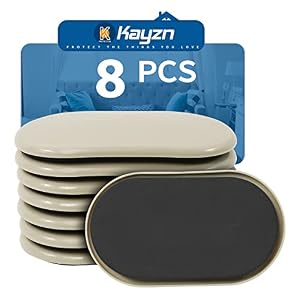 Kayzn 8 Möbelgleiter Oval Beige 8 Stück