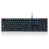 Perixx PERIBOARD-328 Full-Size Mechanical Keyboard with Kailh Low Profile Brown Switch, RGB Backlighting, Black, US English Layout