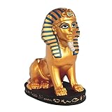 ICE ARMOR 6.75" H Great Sphinx of Giza Black and Gold Egyptian Sphinx Statue Home Decor Figurine