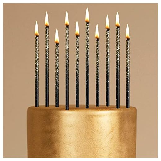 12 Pieces Black Gold Metallic Birthday Candles Long Thin Cake Candles for Cake Black Gold for Christmas Birthday, Retirement, Wedding, Graduation, Anniversary Party Festivals Cake Decorations