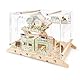 Hamsterkäfig aus Acryl mit Hamsterverstecken, Hamstertank für Kleintiere, Mäusekäfig für Haustiermäuse, Hamster-Starterset, Meerschweinchenhütte, Hamsterzubehör (Hamsterkäfig E)