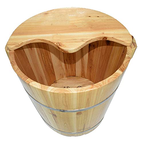 Balde de baño para pies de madera natural 40cm