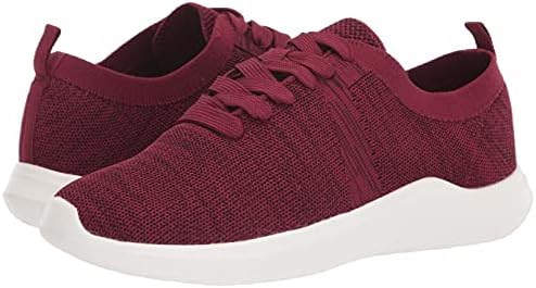 Clarks Women's Nova Glint Sneaker, Burgundy Knit, 9 | Image 7