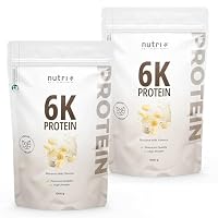 Nutri + Proteinpulver Banana Milk 1 kg - 78% Eiweiß Pulver - pflanzliches Protein Powder Milch-Banane Flavor - 6-Komponenten Eiweißpulver 1000 g aspartamfrei – Ansicht 6