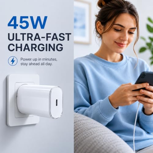 Image of 45W [Original BIS Certified] Type C PPS Fast Charger Adapter for Nothing /CMF Phones | Compatible with Nothing Phone 4b /4a /3a /2a /3 /2 /Pro /Plus /Lite /CMF Phone 1 /2 Pro & More with 1 Year Warranty