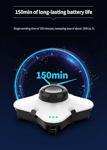 Aspiradora automática de piscina, robot eléctrico inalámbrico para piscinas sobre el suelo y en el suelo, limpieza inteligente para hasta 1000 pies cuadrados