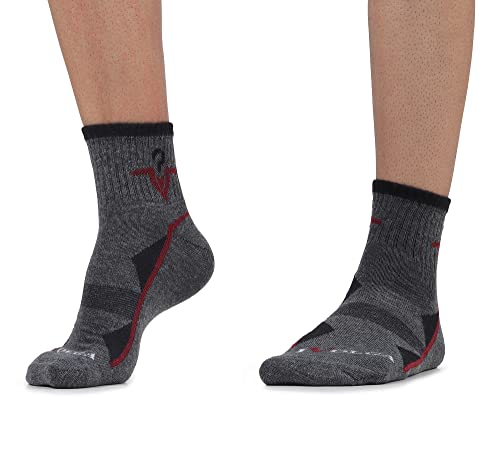 Image of MJE Premium Cotton Ankle Socks for Men and Women - Free Size, Solid Unisex Ankle Length Socks, Pack of 5 (Multicoloured)