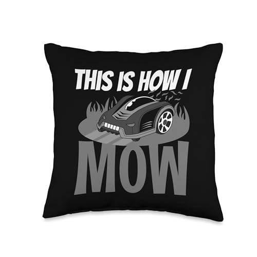 Remote Control Robot Mower Cool Automatic Robotic Lawn Mower Throw Pillow