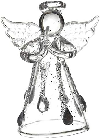 Set of 6 Small Glass Angel Christmas Tree Decorations (4.5cm) by Heaven Sends