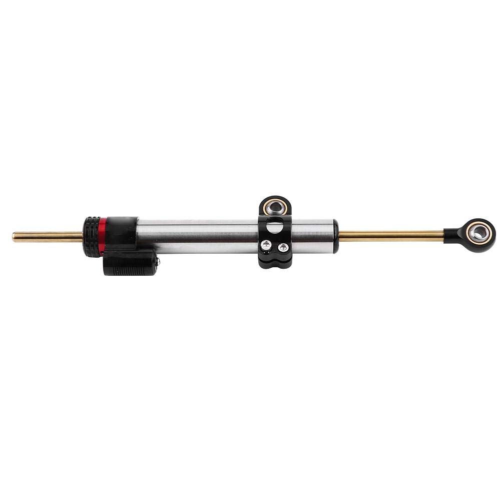 Lenkstoßdämpfer Motorrad,Duokon Aluminium-Lenkungsdämpfer Motorrad verstellbarer Lenkungsregler Stabilisator Lineare invertierte Sicherheitssteuerung für MT10 MT 07 MT09 (Langer Typ)