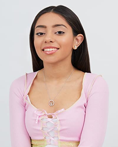 Disney Tinkerbell Sterling Silver Fairy Silhouette Stud Earrings #TOP2