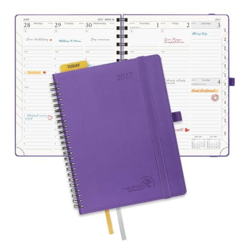 Planificador 2027 de oficina con organizacion semanal y papel premium POPRUN