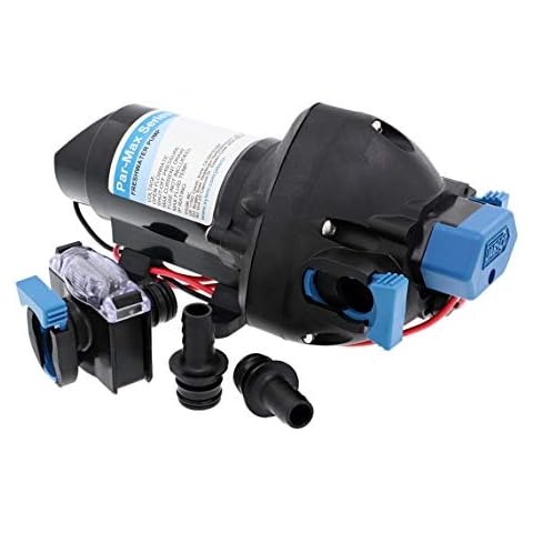 Jabsco 31395-2512-3A, ParMax 3-12V 3GPM 25PSI Bomba de suministro de agua dulce Cover