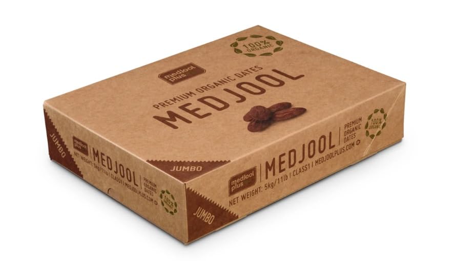 Seba Garden – Bio-Medjool-Datteln, Superzart, Reich an Ballaststoffen, 5 kg JUMBO PREMIUM