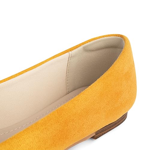 Image of MUSSHOE Pointed Toe Flats for Women, Comfortable Business Casual Work Shoes, Slip On Loafers with Arch Support, Office Walking Flats for All Day Standing