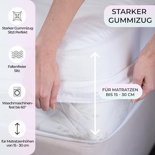 Matratzenschoner 200 x 200 cm von Buymax – Wasserdicht und Atmungsaktiv